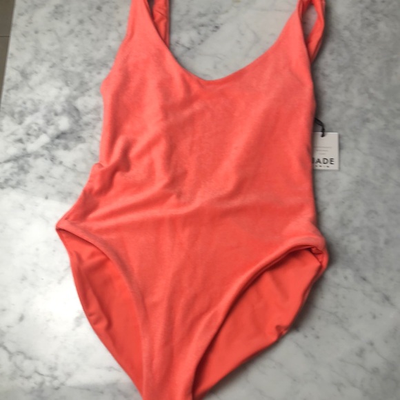 JADE SWIM Coral One Piece Swimsuit Size L